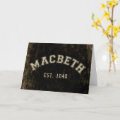 Retro Macbeth Karte (Gelbe Blume)