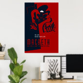 Retro Macbeth William Shakespeare Poster (Heimbüro)