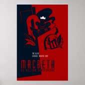Retro Macbeth William Shakespeare Poster (Vorne)