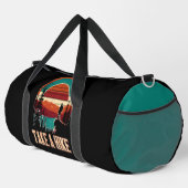 Retro Mach einen Spaziergang Duffle Bag (Rechte Ecke)