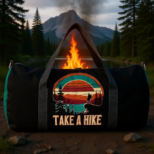 Retro Mach einen Spaziergang Duffle Bag