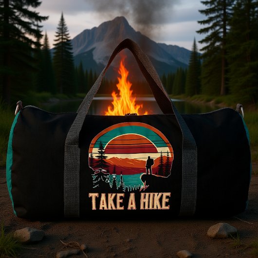 Retro Mach einen Spaziergang Duffle Bag