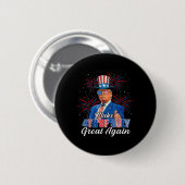 Retro machen 4. Juli wieder groß Patriotic Donal Button (Vorne & Hinten)