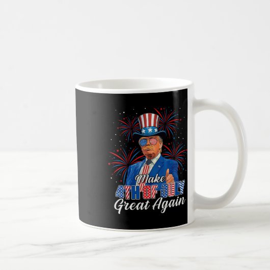 Retro machen 4. Juli wieder groß Patriotic Donal Kaffeetasse (Rechts)