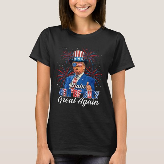 Retro machen 4. Juli wieder groß Patriotic Donal T-Shirt (Vorderseite)
