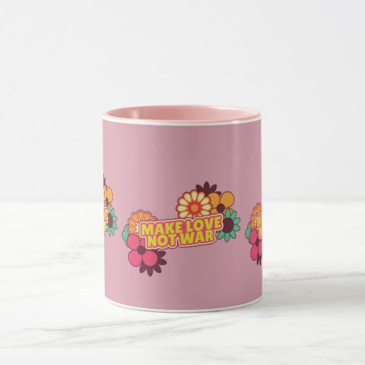 Retro macht Liebe nicht Krieg Tasse (Zentrum)