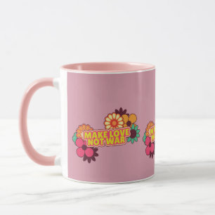 Retro macht Liebe statt Krieg Tasse