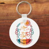 Retro Mackinac Insel Ristorante da Enzo Schlüsselanhänger (Vorderseite)