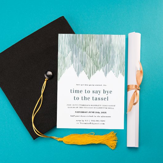 Retro Macrame Fringe | Einladung des Abschlusses