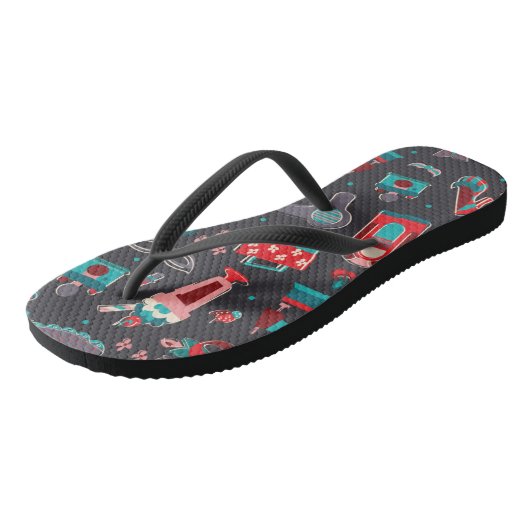 Retro-Mädchen Badesandalen (Schrägansicht)