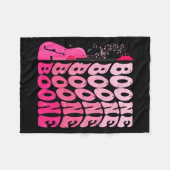 Retro Mädchen Boone Groovy Flower Vorname D 80er Fleecedecke (Vorderseite (Horizontal))