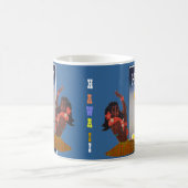 Retro Mädchen-Kunst Hawaiis Hula Kaffeetasse (Mittel)