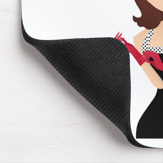 Retro Mädchen Mousepad (Ecke)