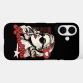 Retro-Mädchen Pop-Art-Sängerin Case-Mate iPhone Hülle (Rückseite (Horizontal))