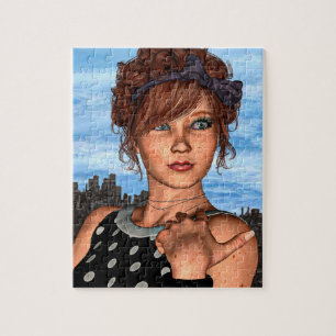 Retro Mädchen Puzzle