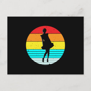 Retro-Mädchen Retro-Liebhaber Lustige Geburtstagsg Postkarte