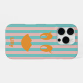 Retro-Mädchen-Smiley-Gesicht iPhone Hülle (Rückseite (Horizontal))