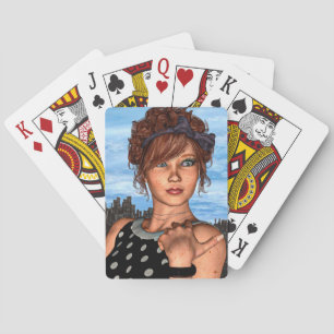 Retro Mädchen Spielkarten