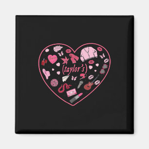 Retro Mädchen Taylor Vorname Personalisiert Valent Magnet
