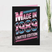 Retro Made in 1989 Limited Birthday Card Karte (Vorderseite)