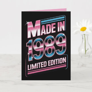 Retro Made in 1989 Limited Birthday Card Karte