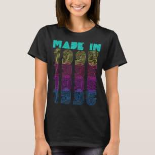 Retro Made in 1995 27. 27 Geburtstag Vintag 80's N T-Shirt