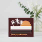 Retro Madeira Beach Postcard Postkarte (Stehend Vorderseite)