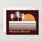 Retro Madeira Beach Postcard Postkarte (Vorne/Hinten)