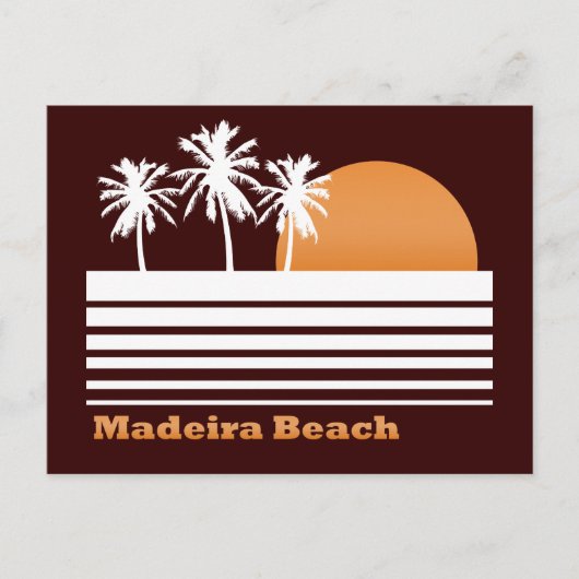 Retro Madeira Beach Postcard Postkarte (Vorderseite)