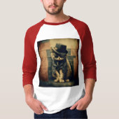 Retro Mafia Cat T-Shirt (Vorderseite)