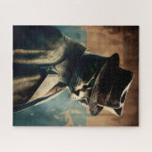 Retro Mafia Cool Cat Jigsaw Puzzle (Horizontal)