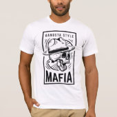 Retro Mafia Skull - Gangsta Style T - Shirt (Vorderseite)