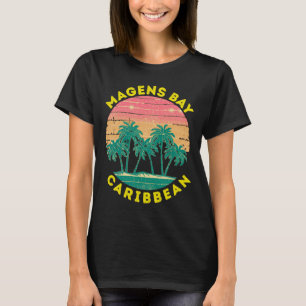 Retro Magens Bay Vacation Souvenir Palme Tree T-Shirt