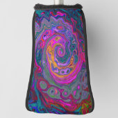 Retro Magenta, Grün und Orange Abstrakter Swirl Golf Headcover (Rotieren 90)