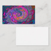 Retro Magenta, Grün und Orange Abstrakter Swirl Visitenkarte (Vorne/Hinten)
