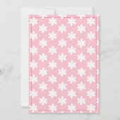 Retro Magenta Pink Daisy Blume Brautparty Einladung (Rückseite)