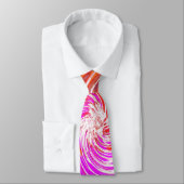 Retro Magenta und Herbstfarben Blumenwirbel Krawatte (Gebunden)