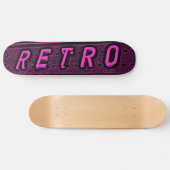 Retro - Magenta und Schwarz Skateboard (Horizontal)