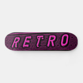 Retro - Magenta und Schwarz Skateboard (Horizontal)