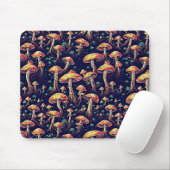 Retro Magic: Biolumineszenz-Pilze Mousepad (Mit Mouse)