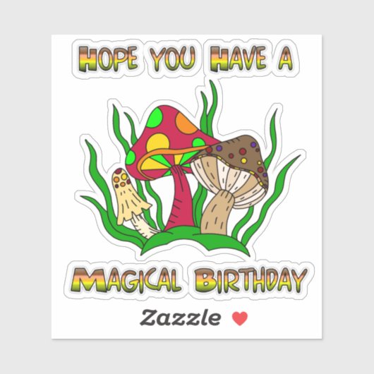 Retro Magic Mushrooms | Haben Sie einen magischen  Aufkleber (Blatt)