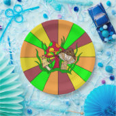 Retro Magic Mushrooms Pappteller (Party)