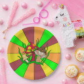 Retro Magic Mushrooms Pappteller (Party)