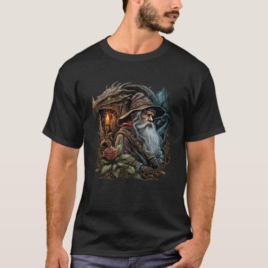 Retro Magical Wizard Fantasy 2 T-Shirt (Vorderseite)