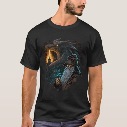 Retro Magical Wizard Fantasy 6 T-Shirt (Vorderseite)