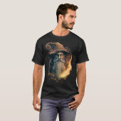 Retro Magical Wizard Fantasy T-Shirt (Vorne ganz)