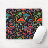 Retro Magie - Nahtloses Pilz Mousepad (Mit Mouse)