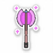 Retro Magisches Beil Aufkleber (Vorderseite)