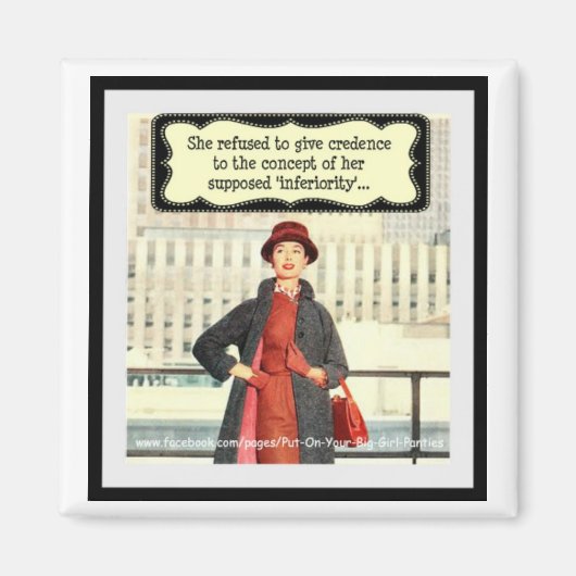 Retro Magnet "Sie hat sich geweigert" (Vorne)