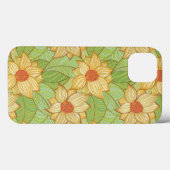 Retro Magnolia Muster Case-Mate iPhone Hülle (Rückseite (Horizontal))